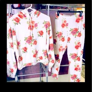 Floral pants set
